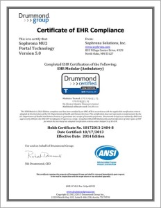 Drummond Group Certificate of EHR Compliance